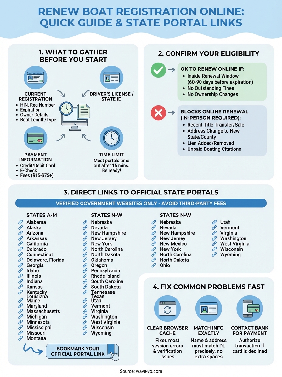renew boat registration online infographic