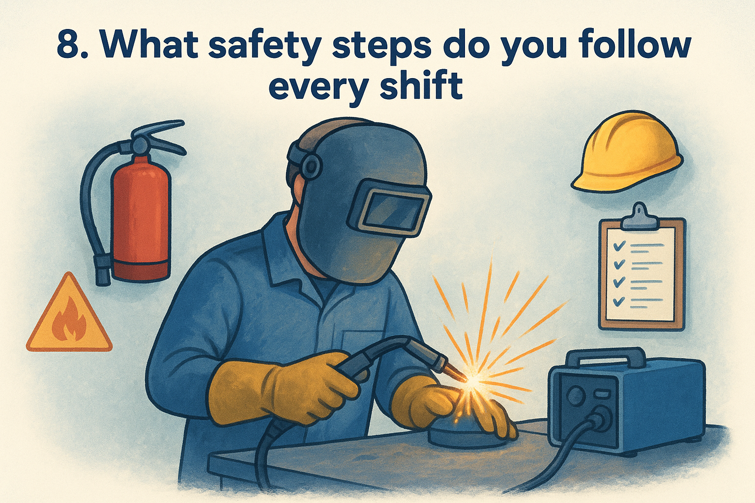 8. What safety steps do you follow every shift