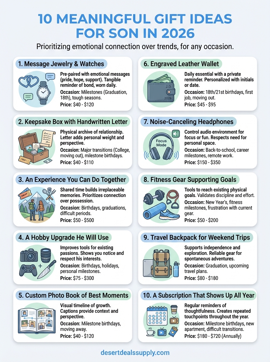 gift ideas for son infographic