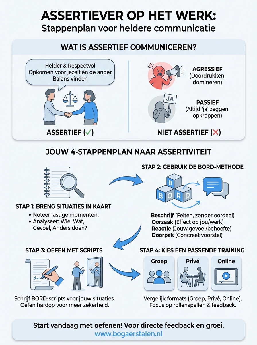 training assertief communiceren infographic