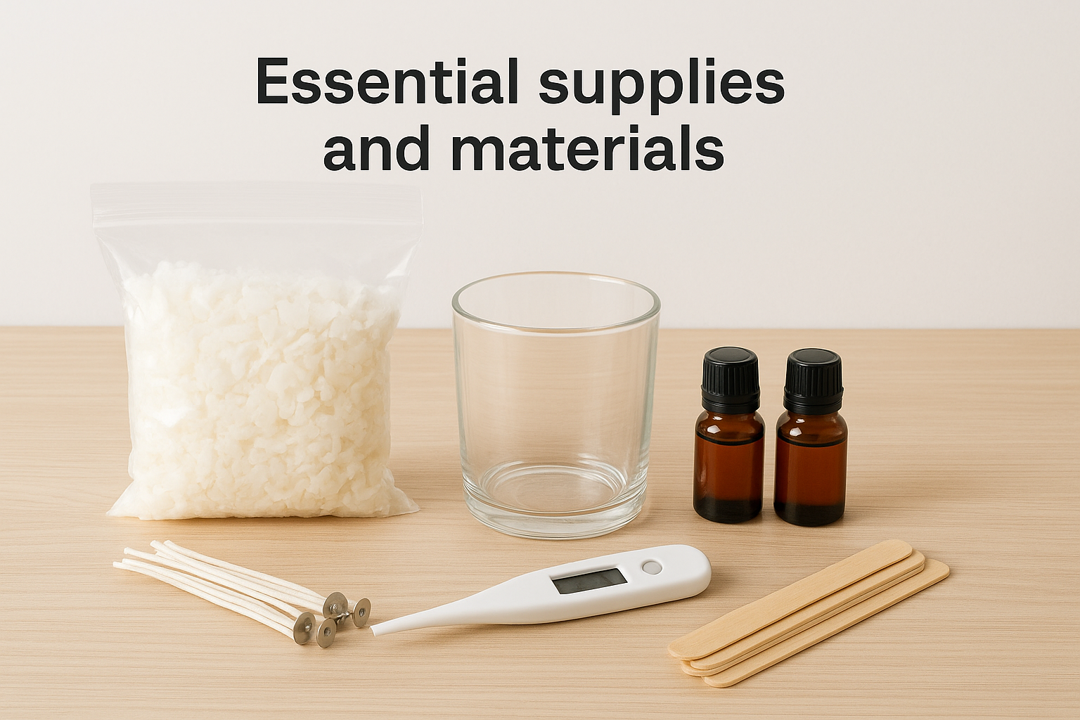 Essential supplies and materials