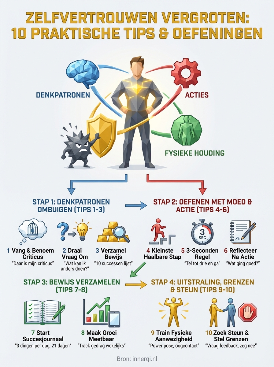 hoe zelfvertrouwen vergroten infographic