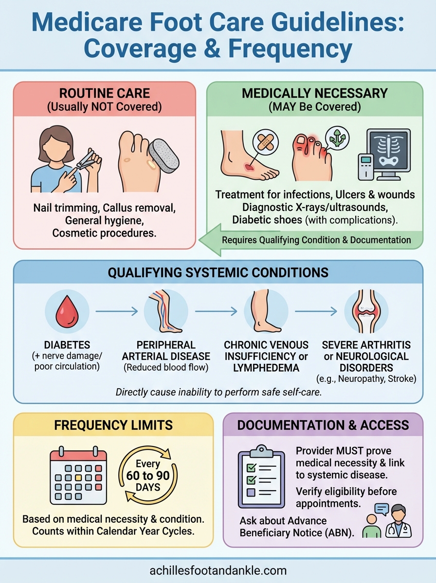 medicare foot care guidelines infographic