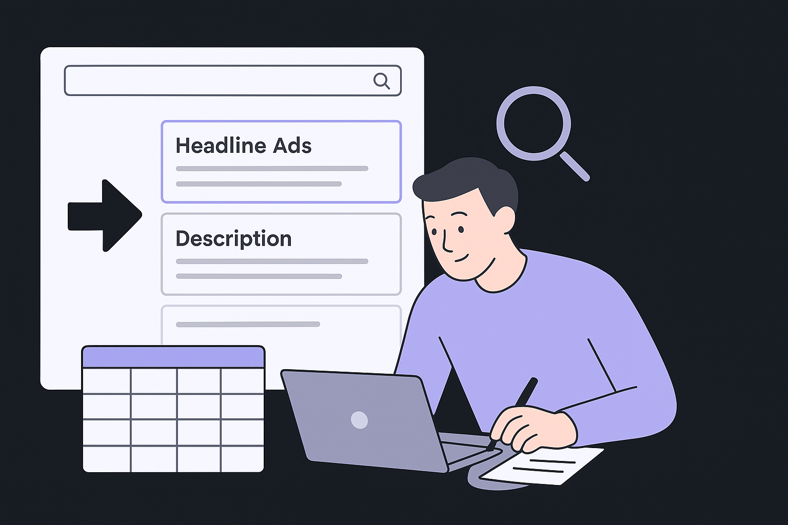 Pull competitor ad copy and test variations