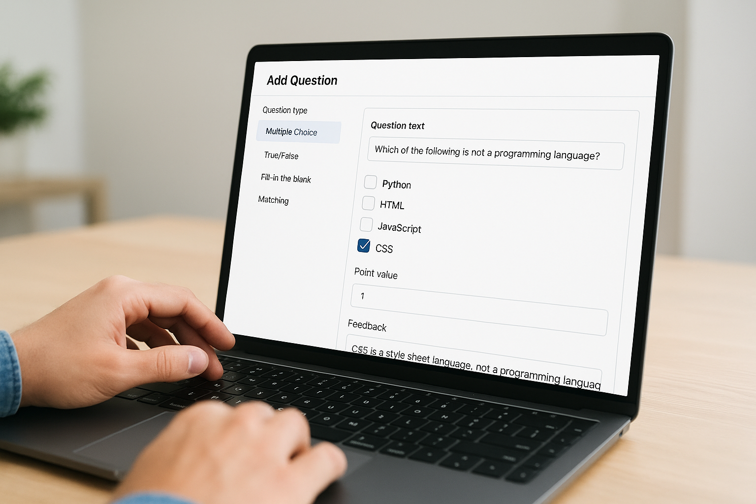Building individual questions