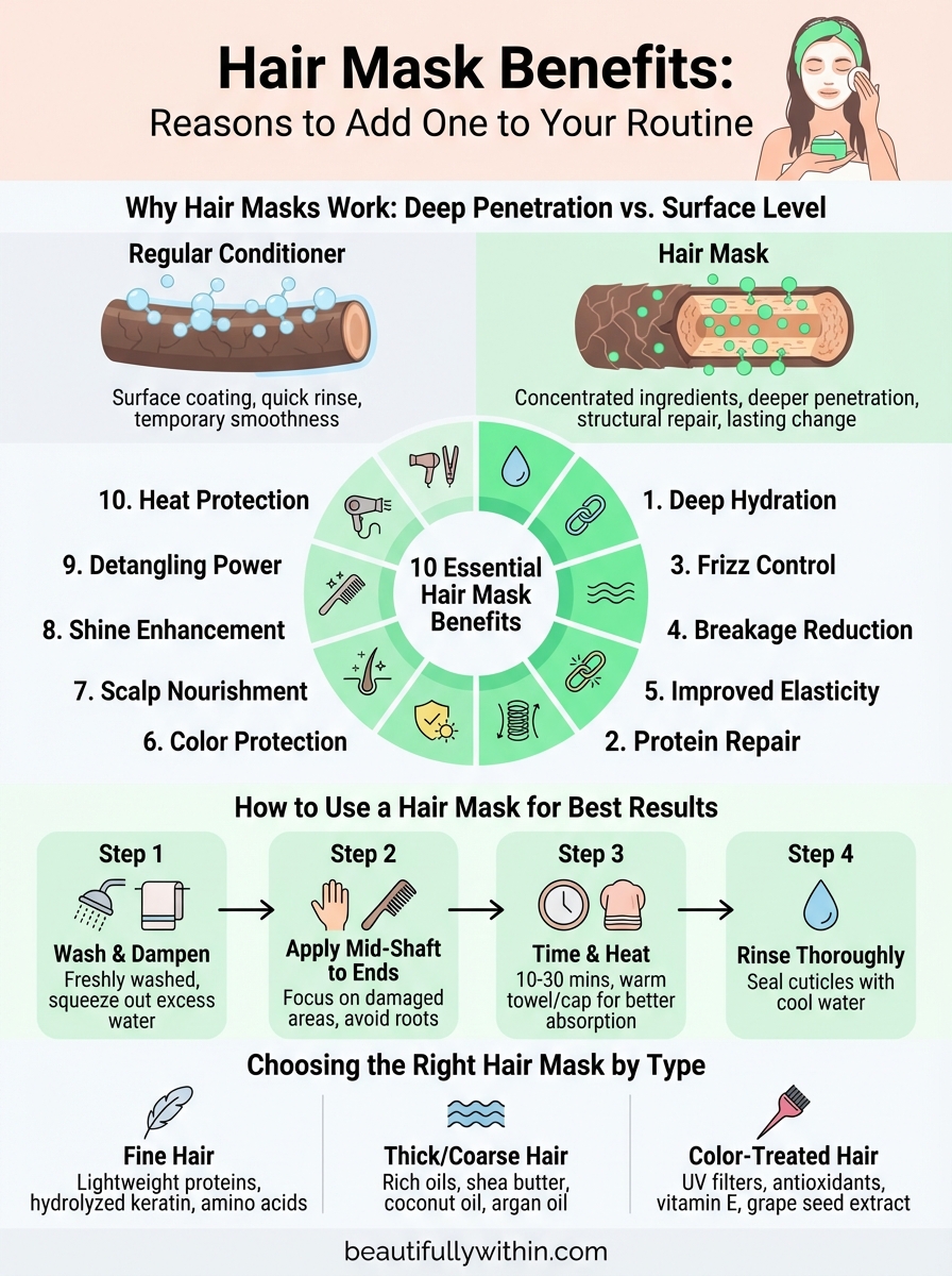 hair mask benefits infographic