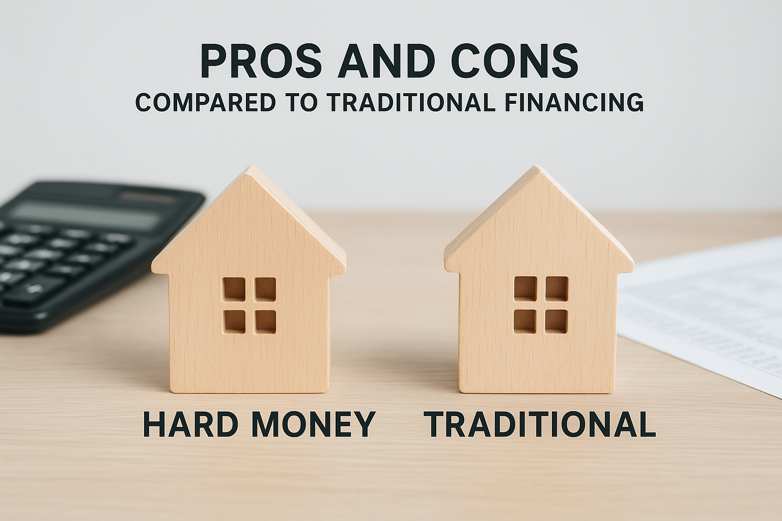 Pros and cons compared to traditional financing