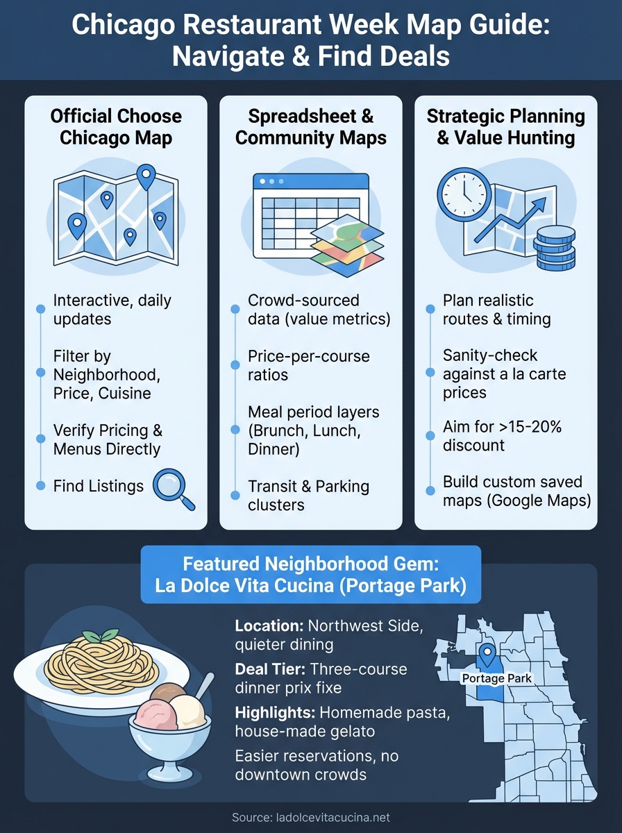 chicago restaurant week map infographic