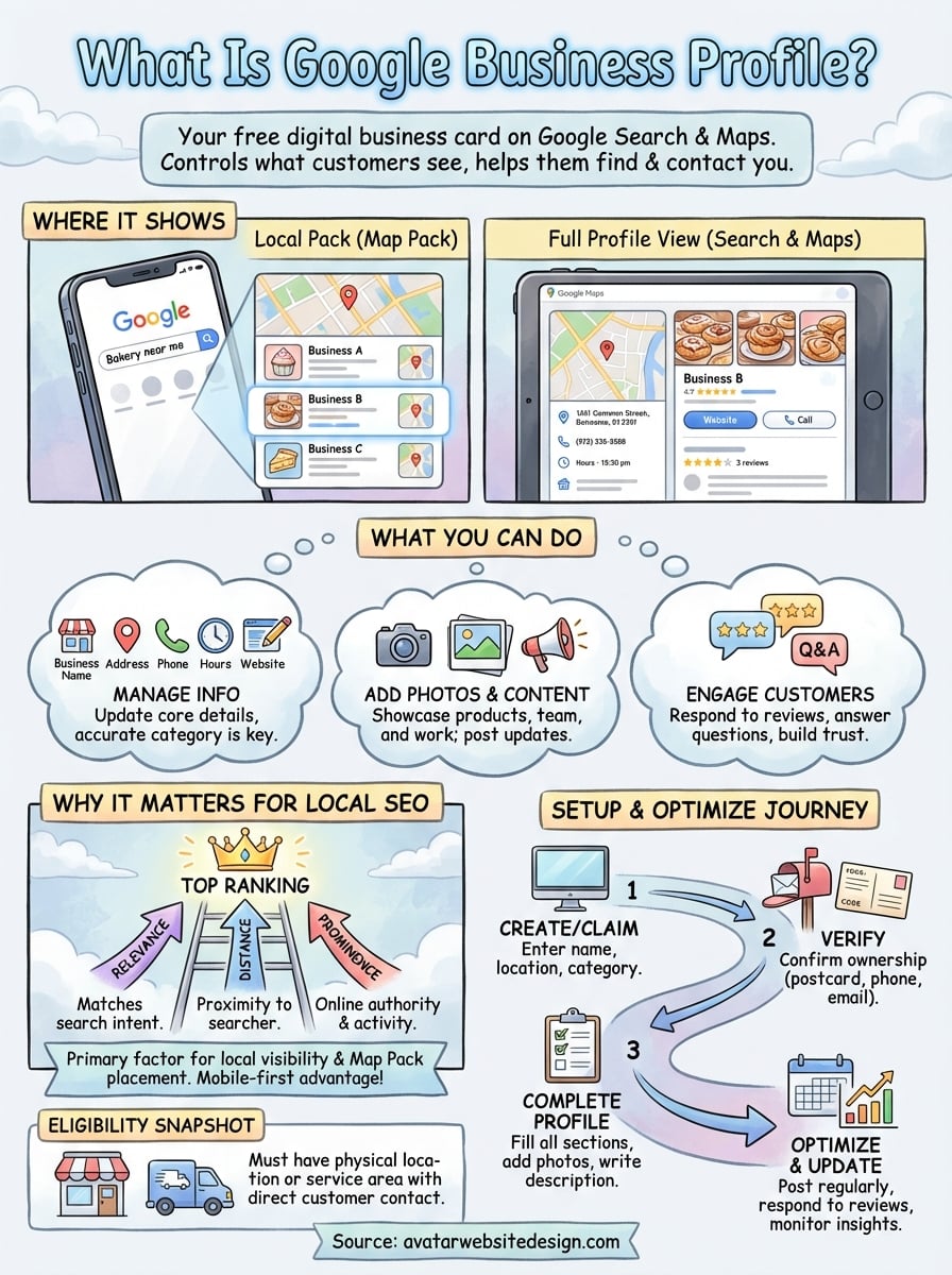 what is google business profile infographic