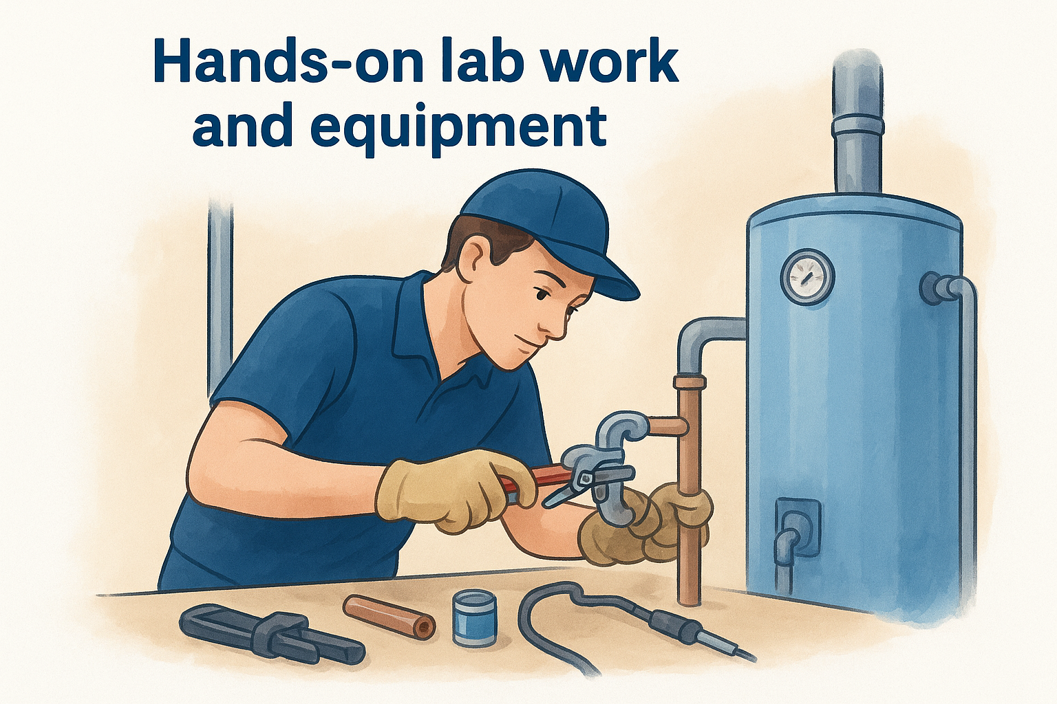 Hands-on lab work and equipment