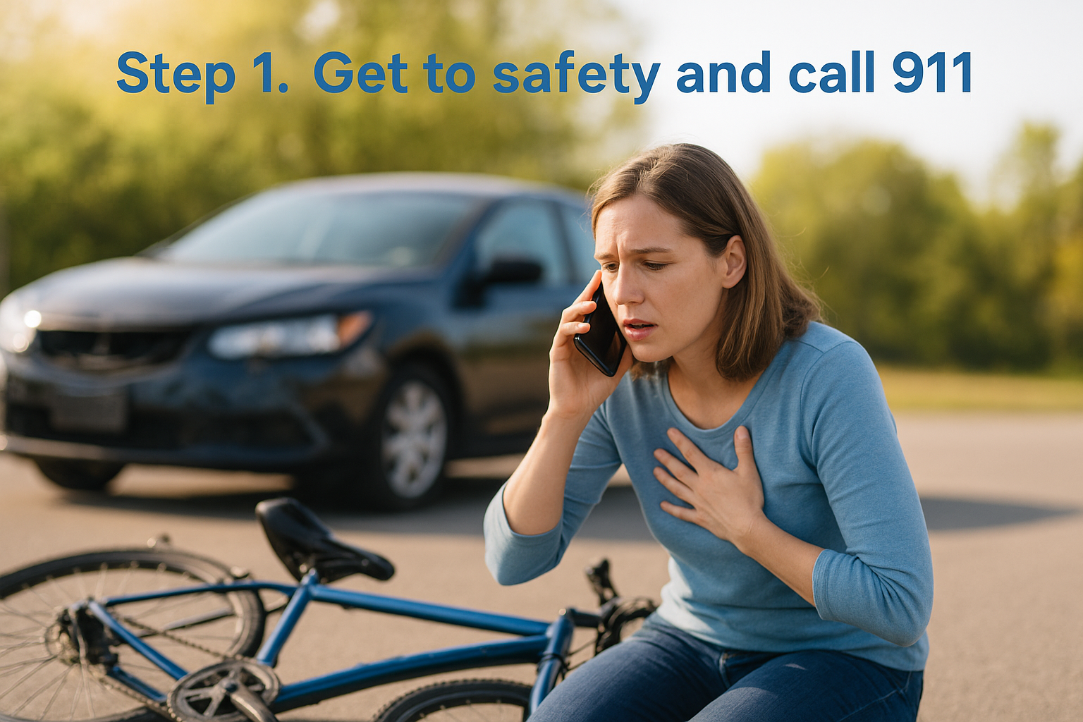 Step 1. Get to safety and call 911