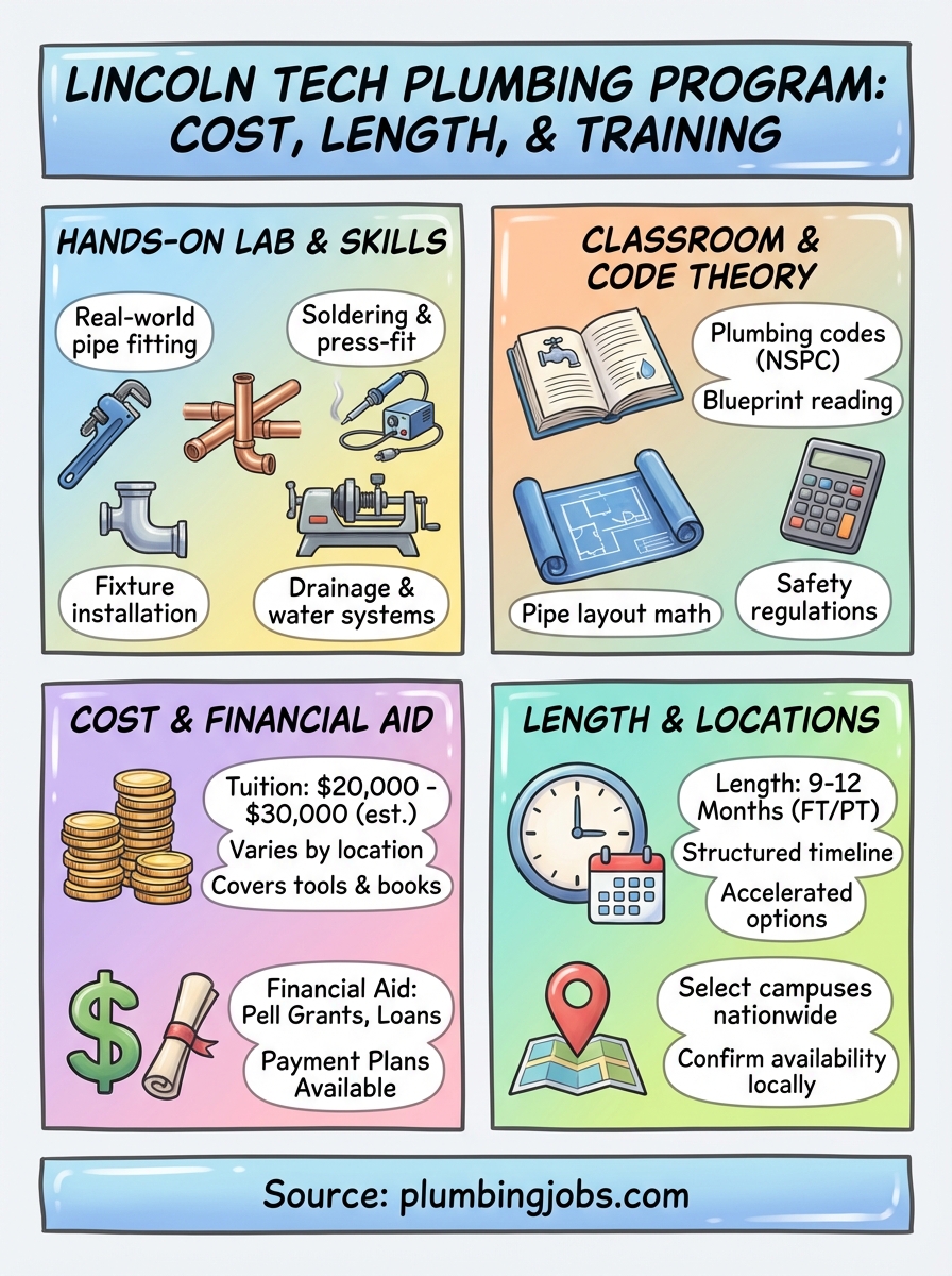 lincoln tech plumbing program infographic
