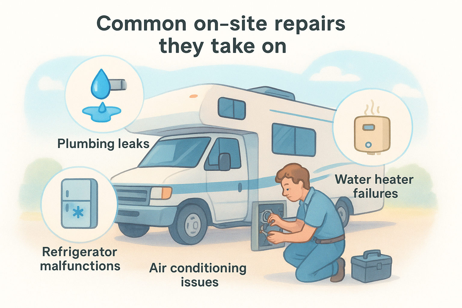 Common on-site repairs they take on