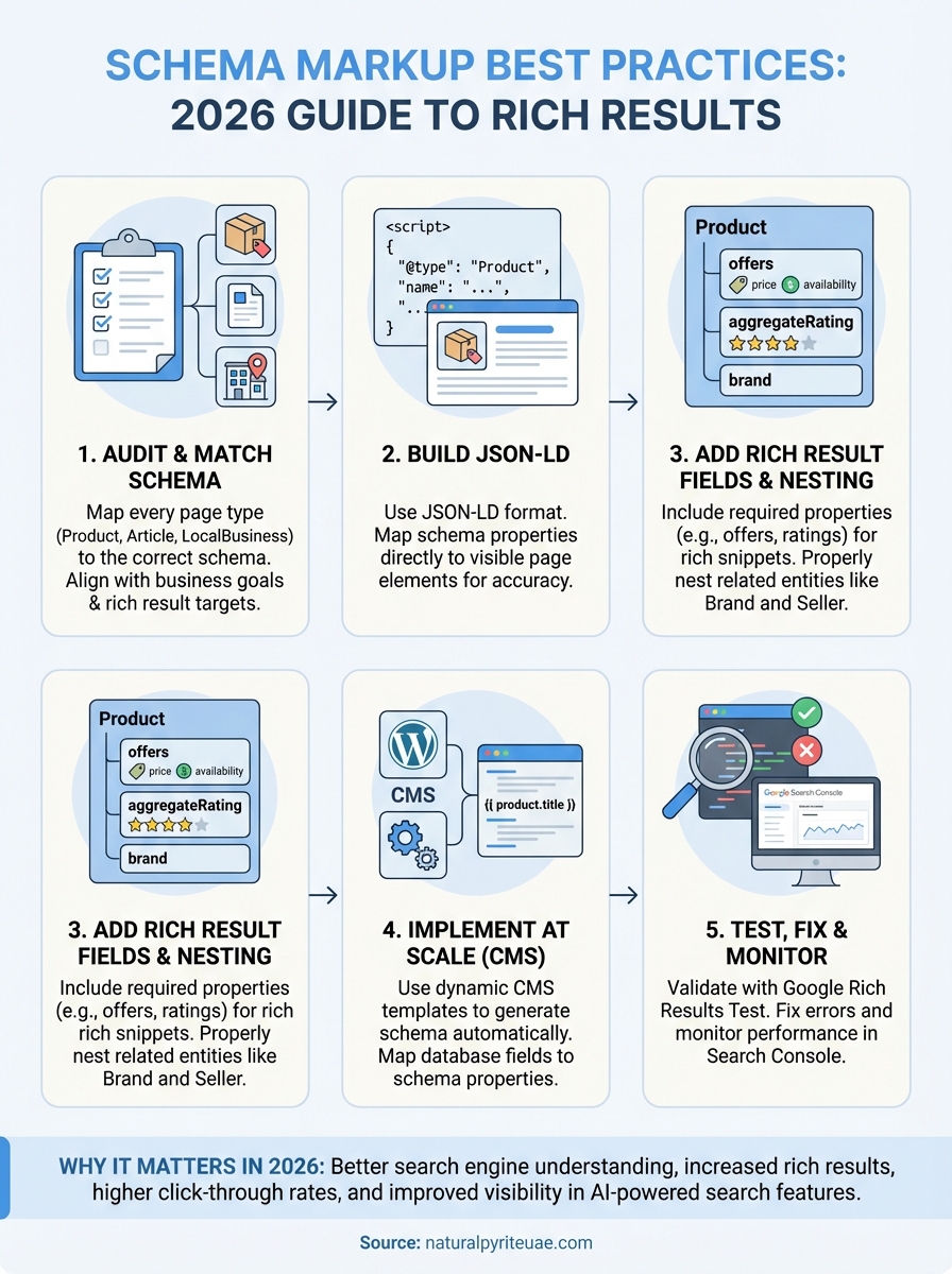 schema markup best practices infographic