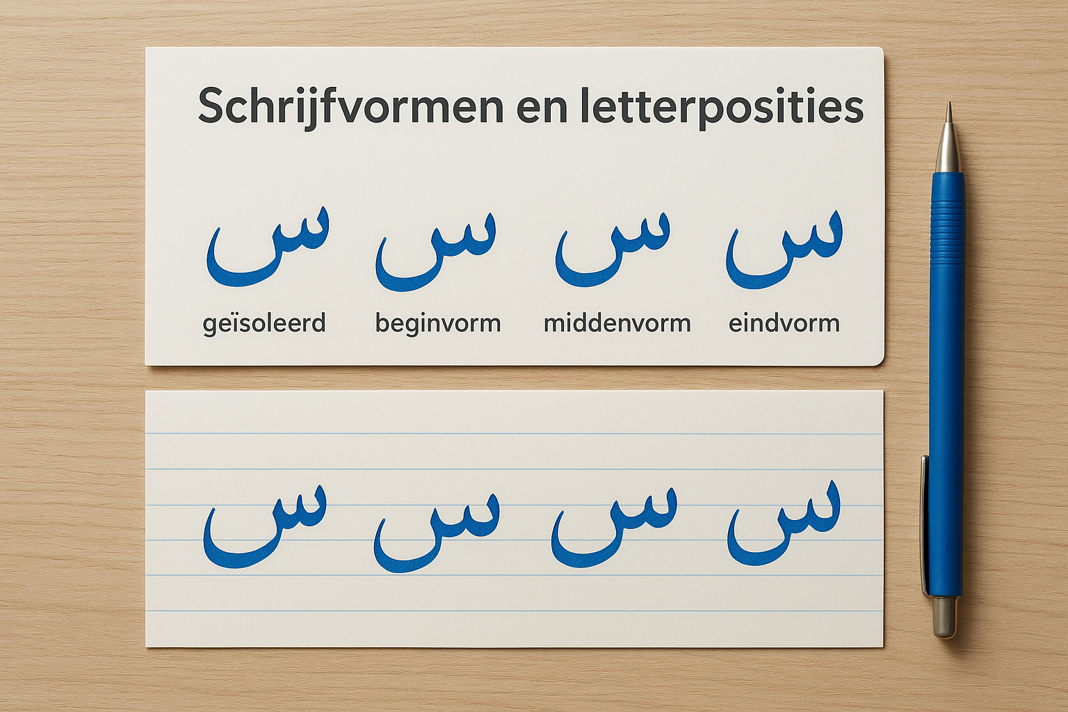 Schrijfvormen en letterposities