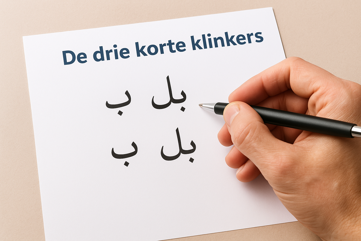 De drie korte klinkers
