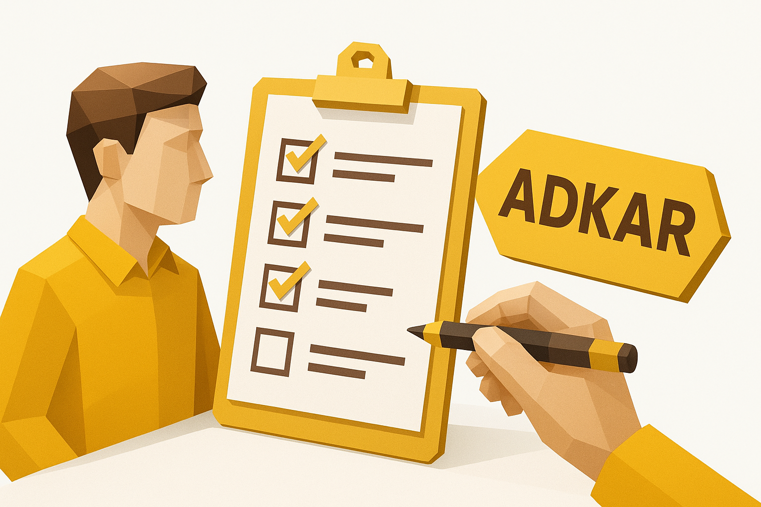 Start met diagnose per individu, Prosci Adcar model