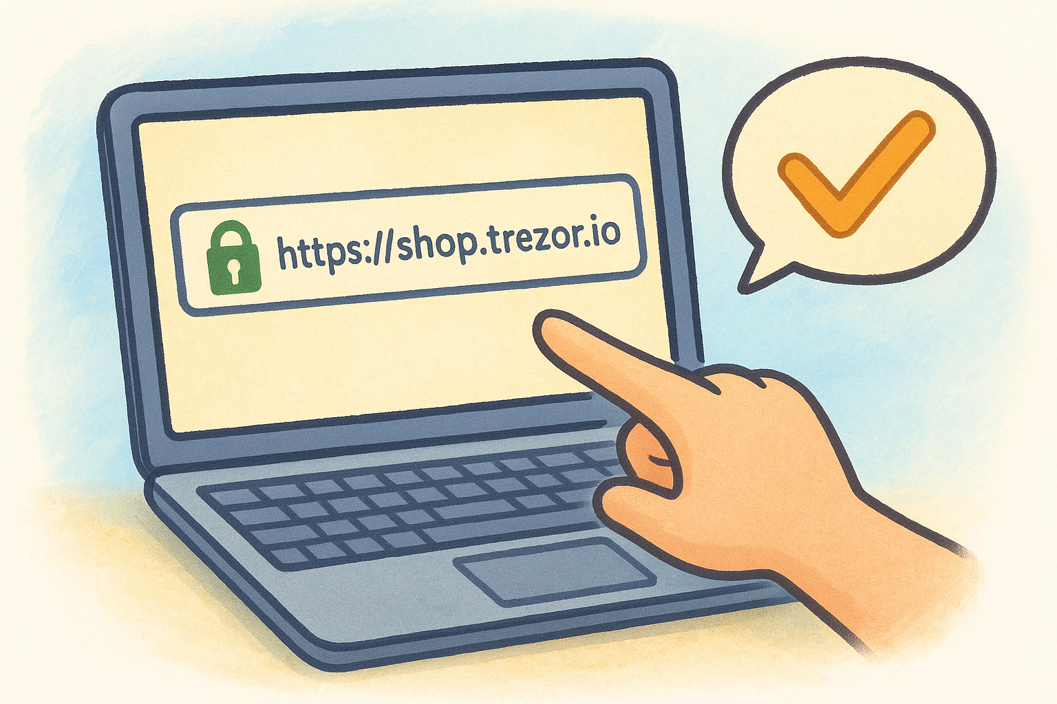 How to verify you landed on the real Trezor store