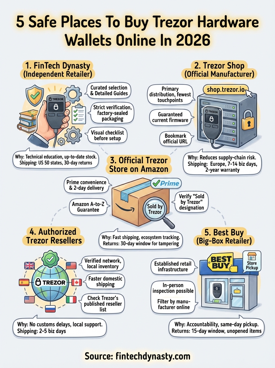 buy trezor hardware wallet infographic
