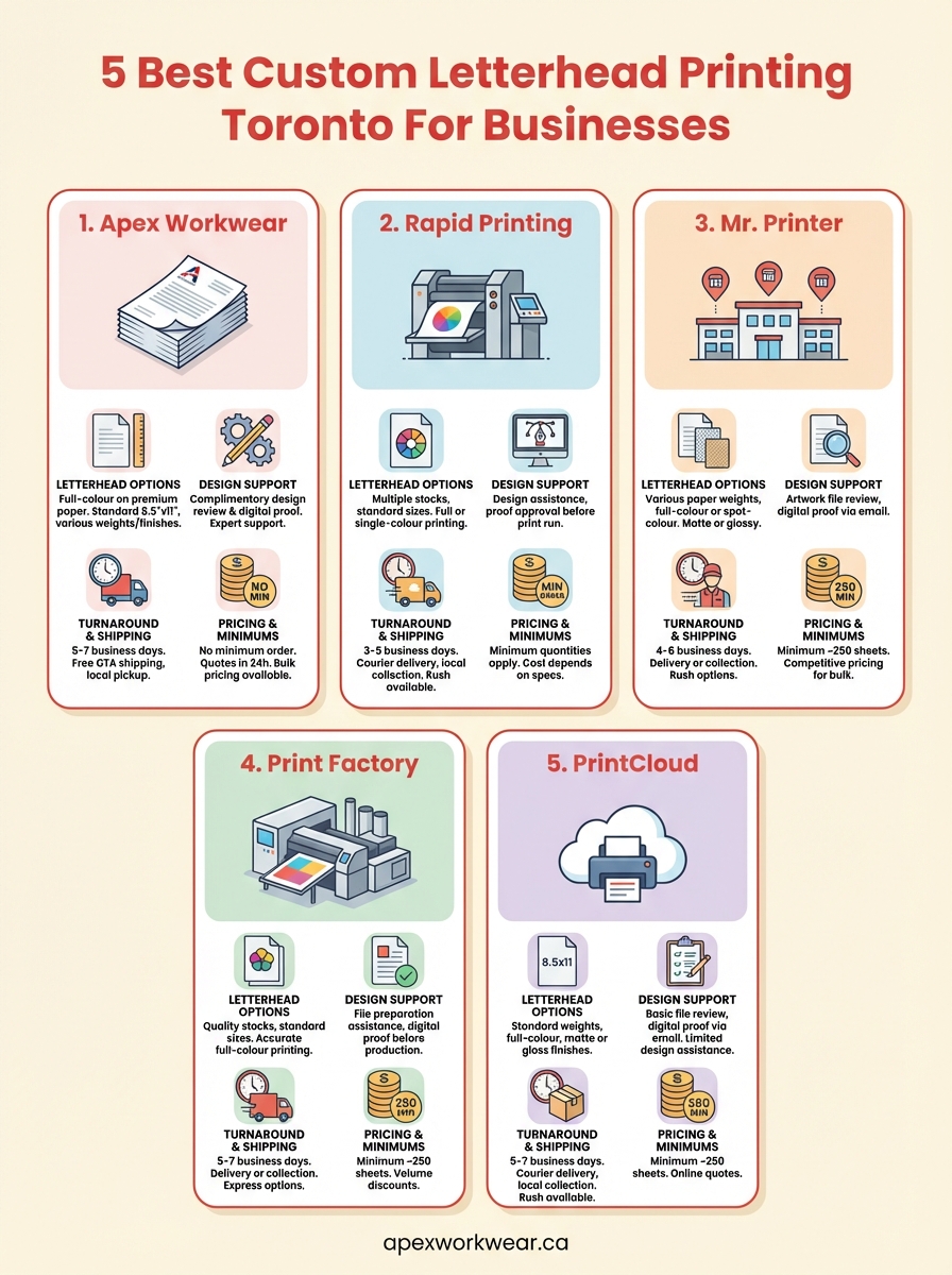 custom letterhead printing toronto infographic