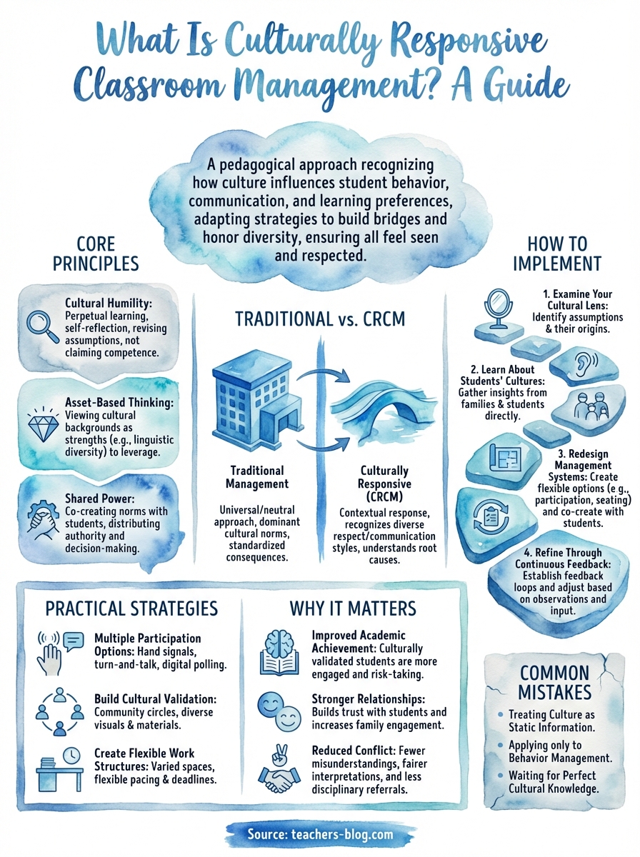 culturally responsive classroom management infographic