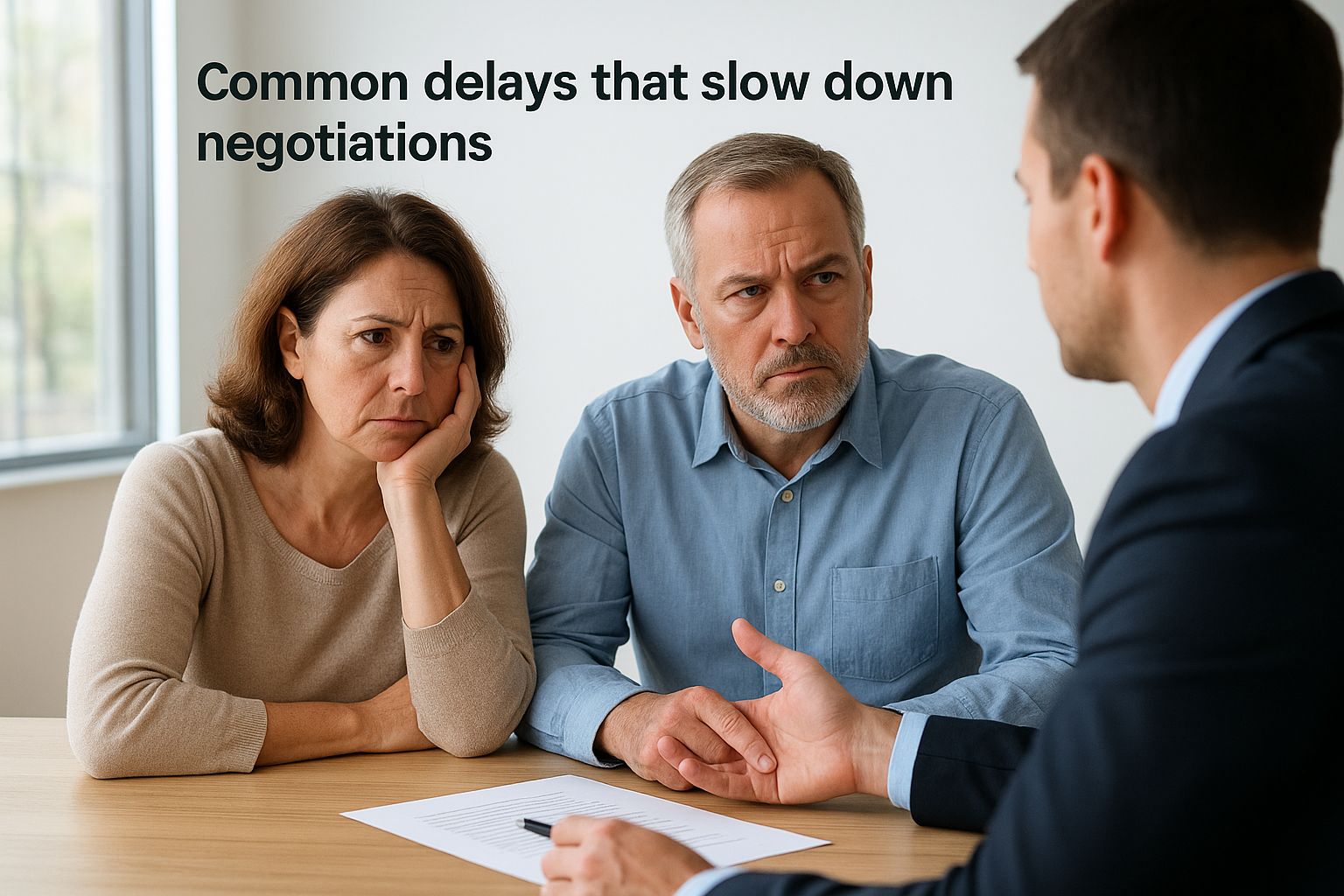 Common delays that slow down negotiations
