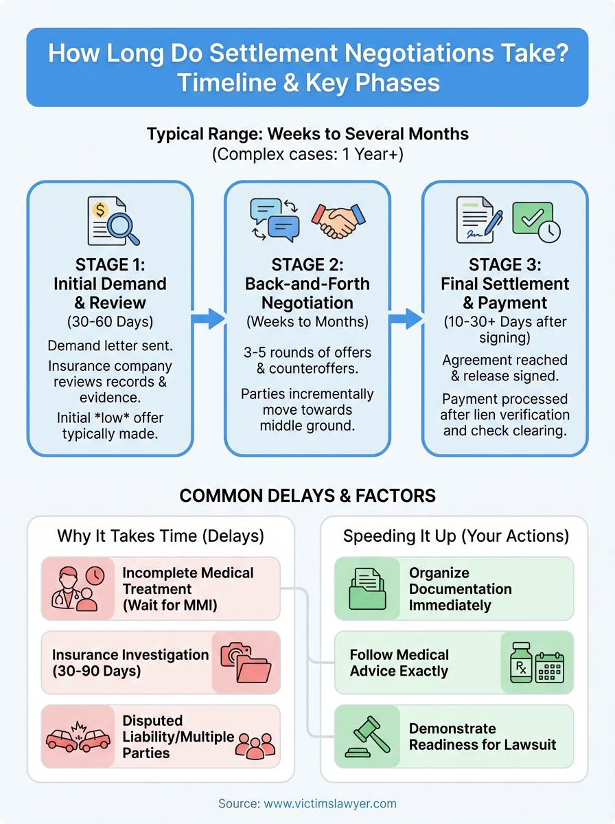 how long do settlement negotiations take infographic
