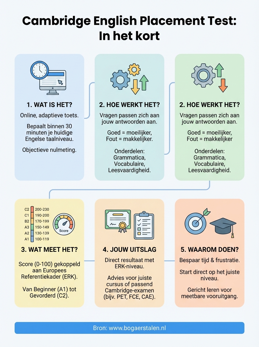 cambridge english placement test infographic