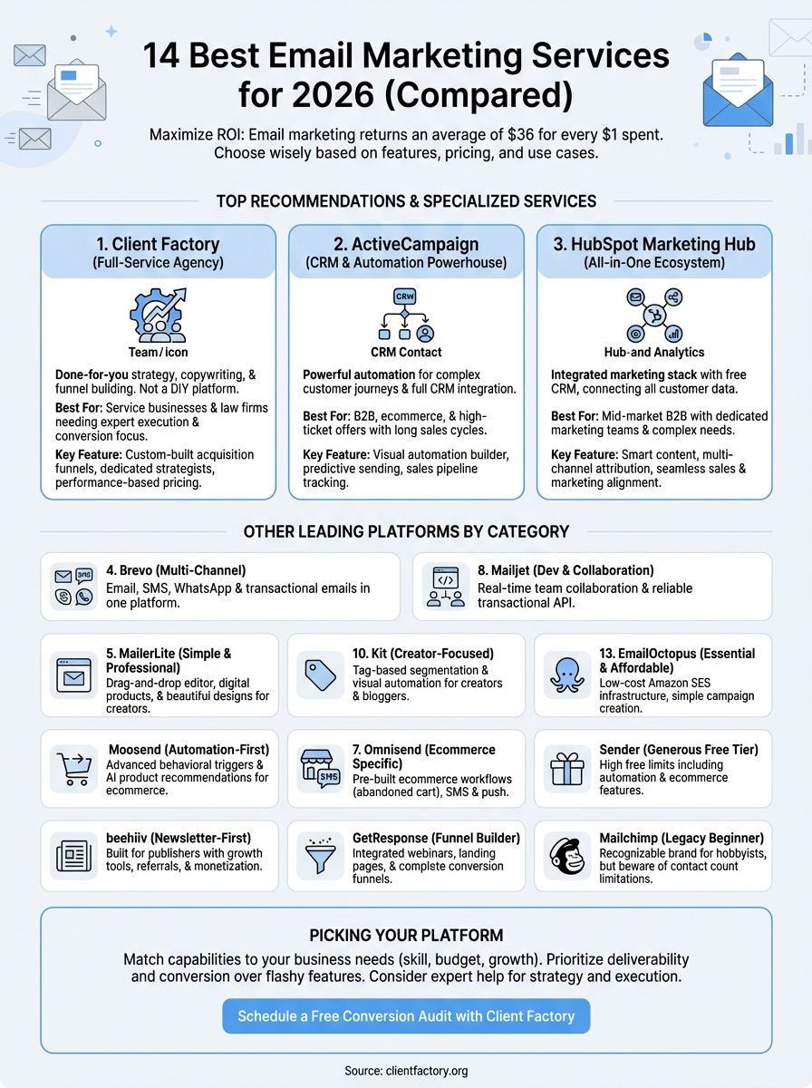 best email marketing services infographic