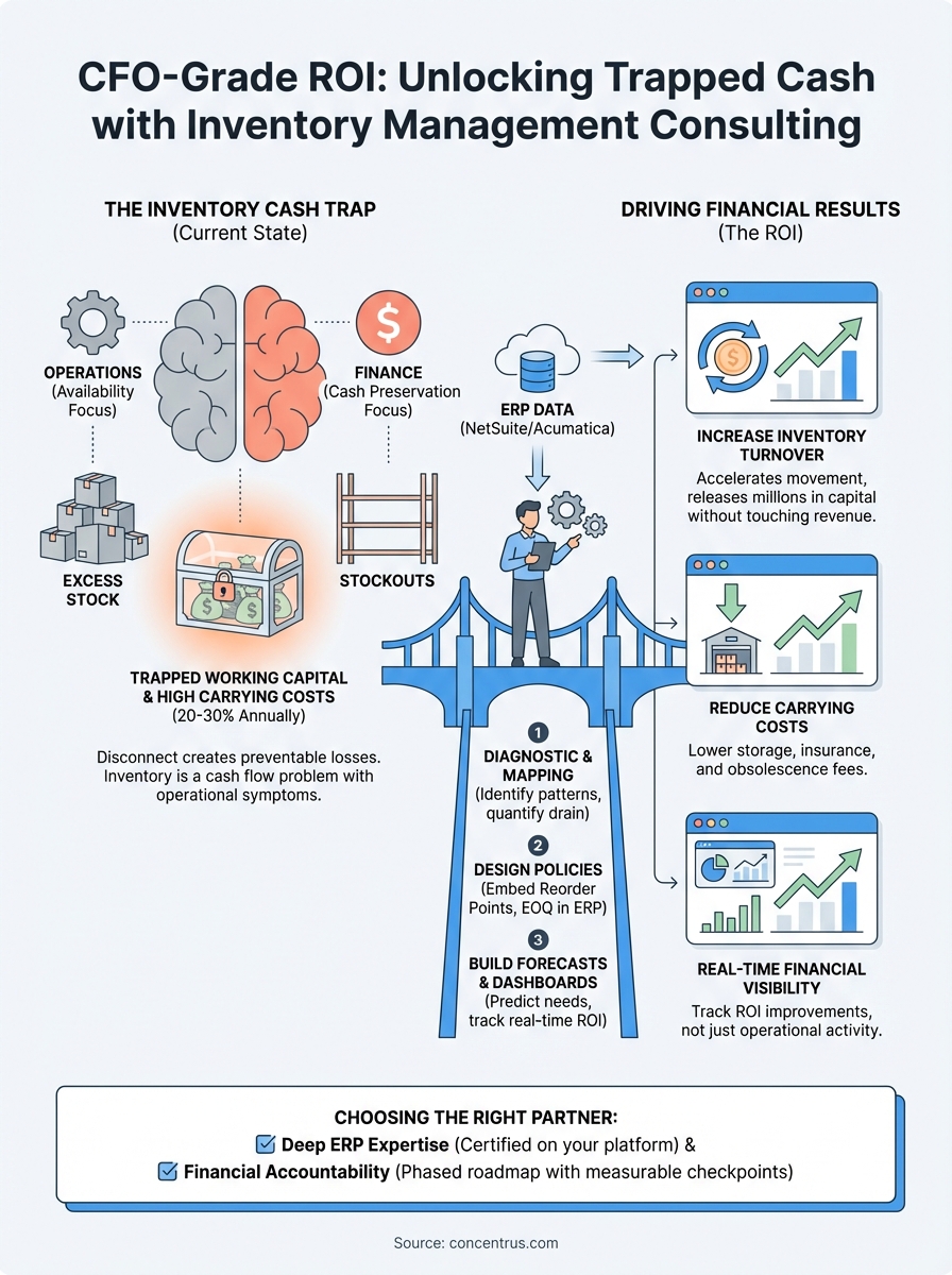 inventory management consulting services infographic