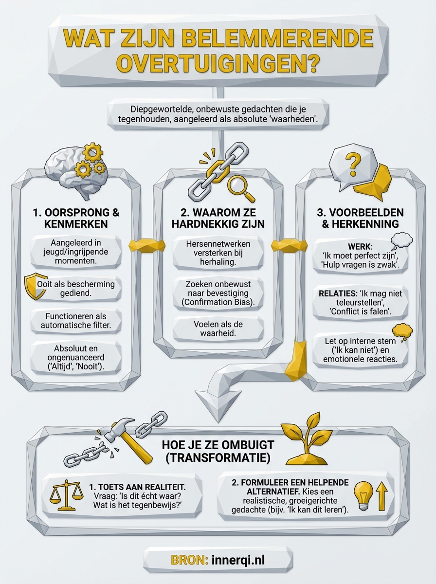 wat zijn belemmerende overtuigingen infographic