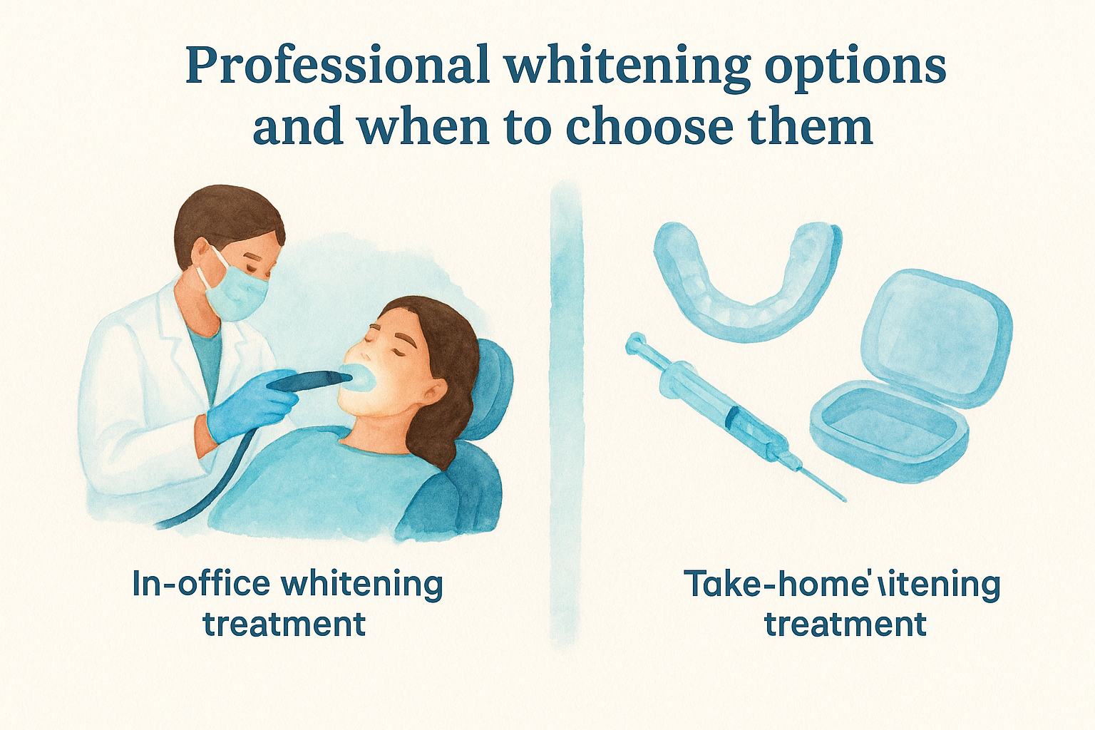 Professional whitening options and when to choose them