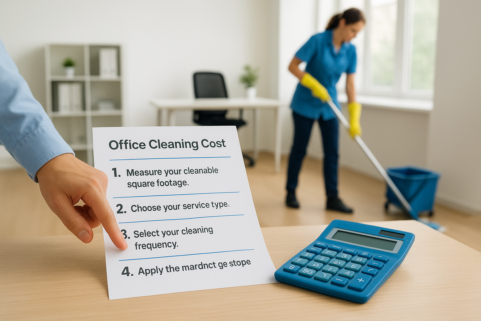 How to estimate office cleaning costs in 5 steps