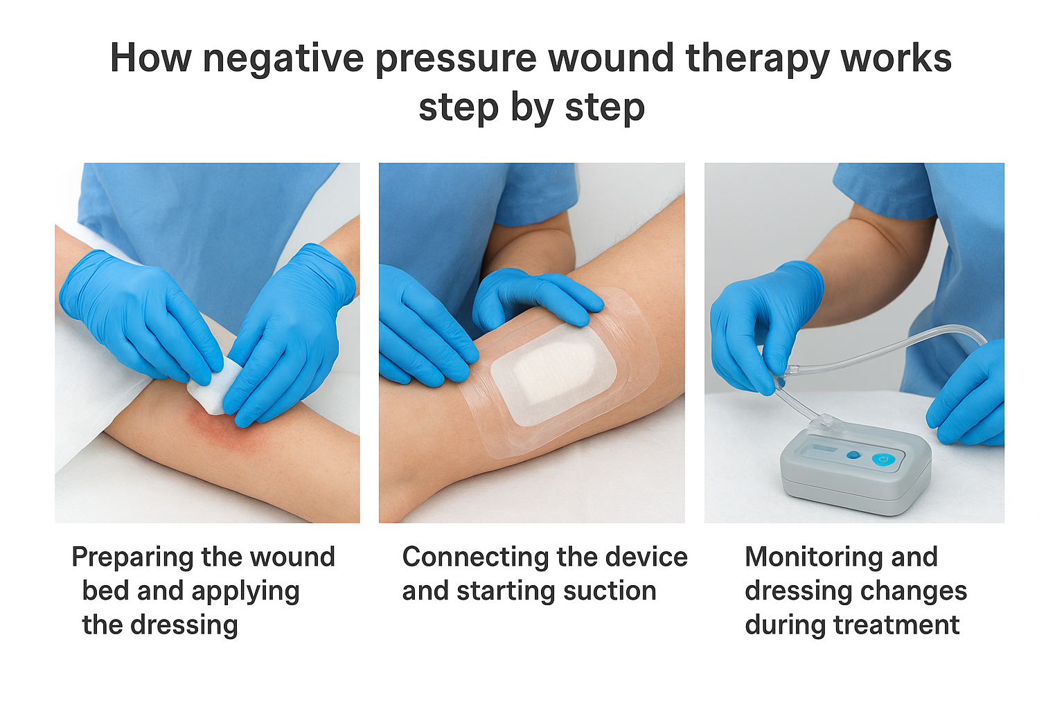 How negative pressure wound therapy works step by step