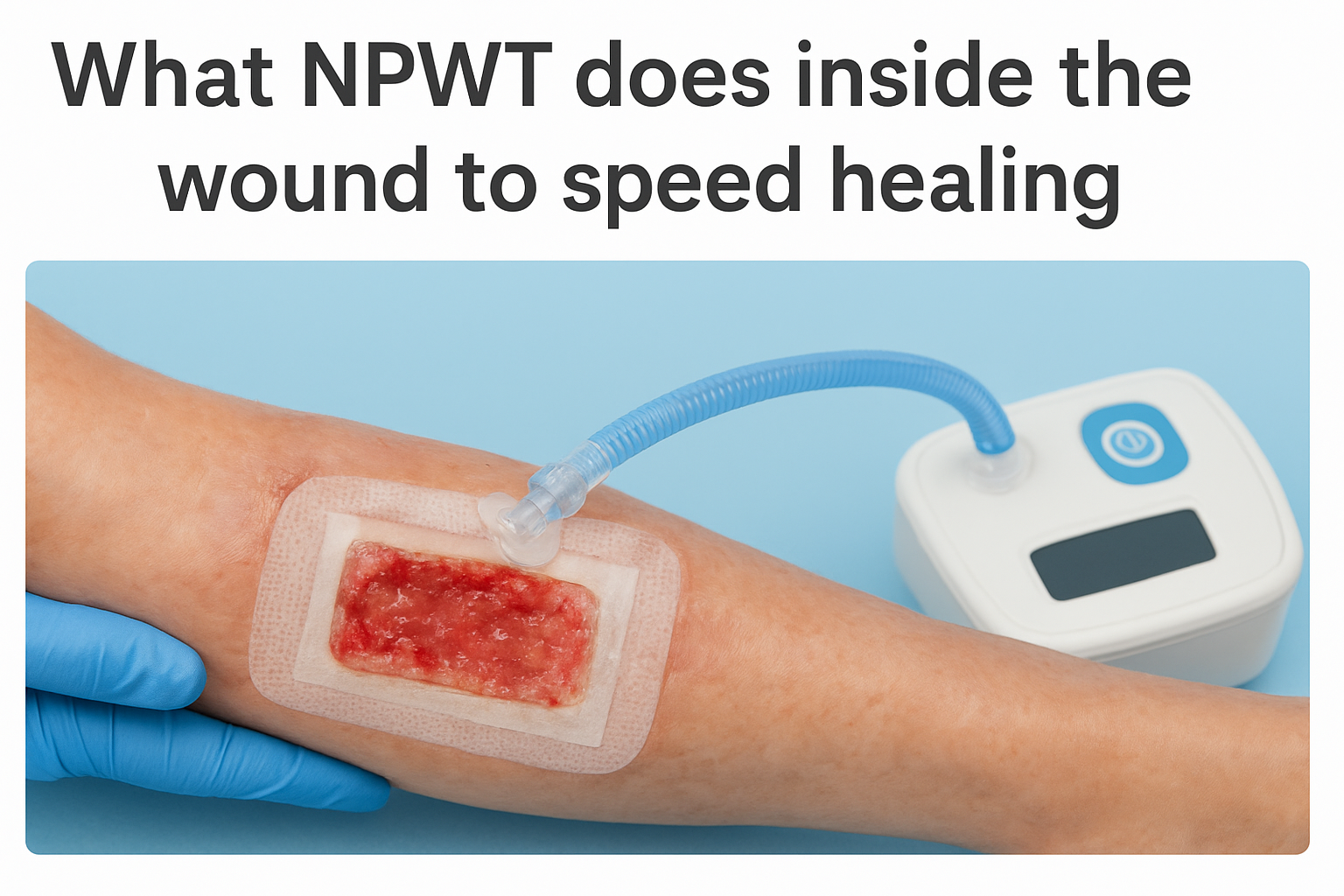 What NPWT does inside the wound to speed healing