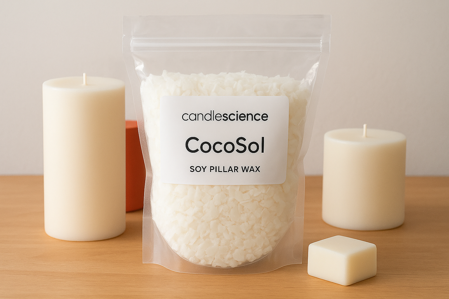 5. CandleScience CocoSol Soy Pillar Wax