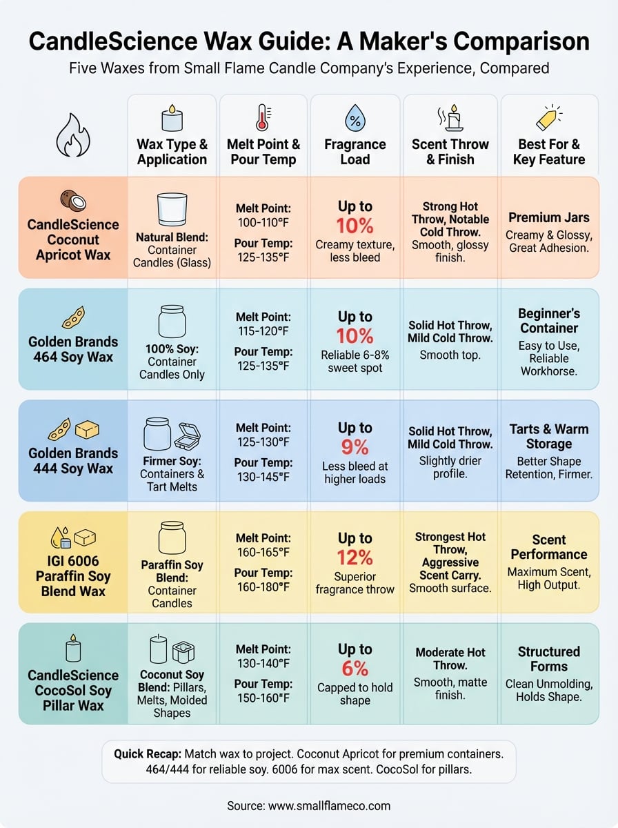 candlescience wax guide infographic