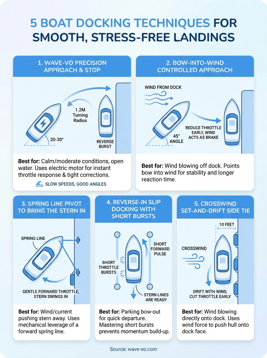 boat docking techniques infographic