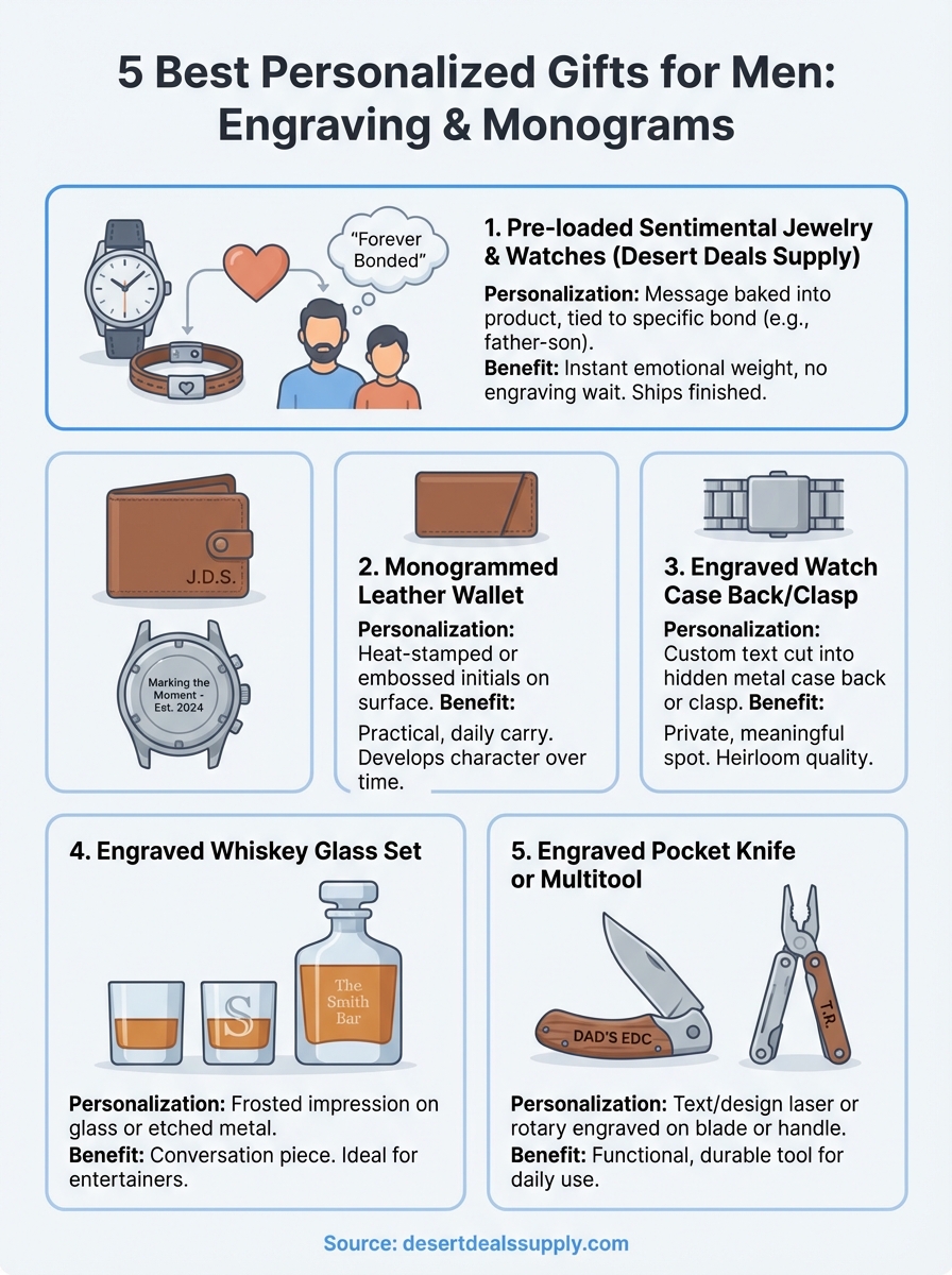 best personalized gifts for men infographic