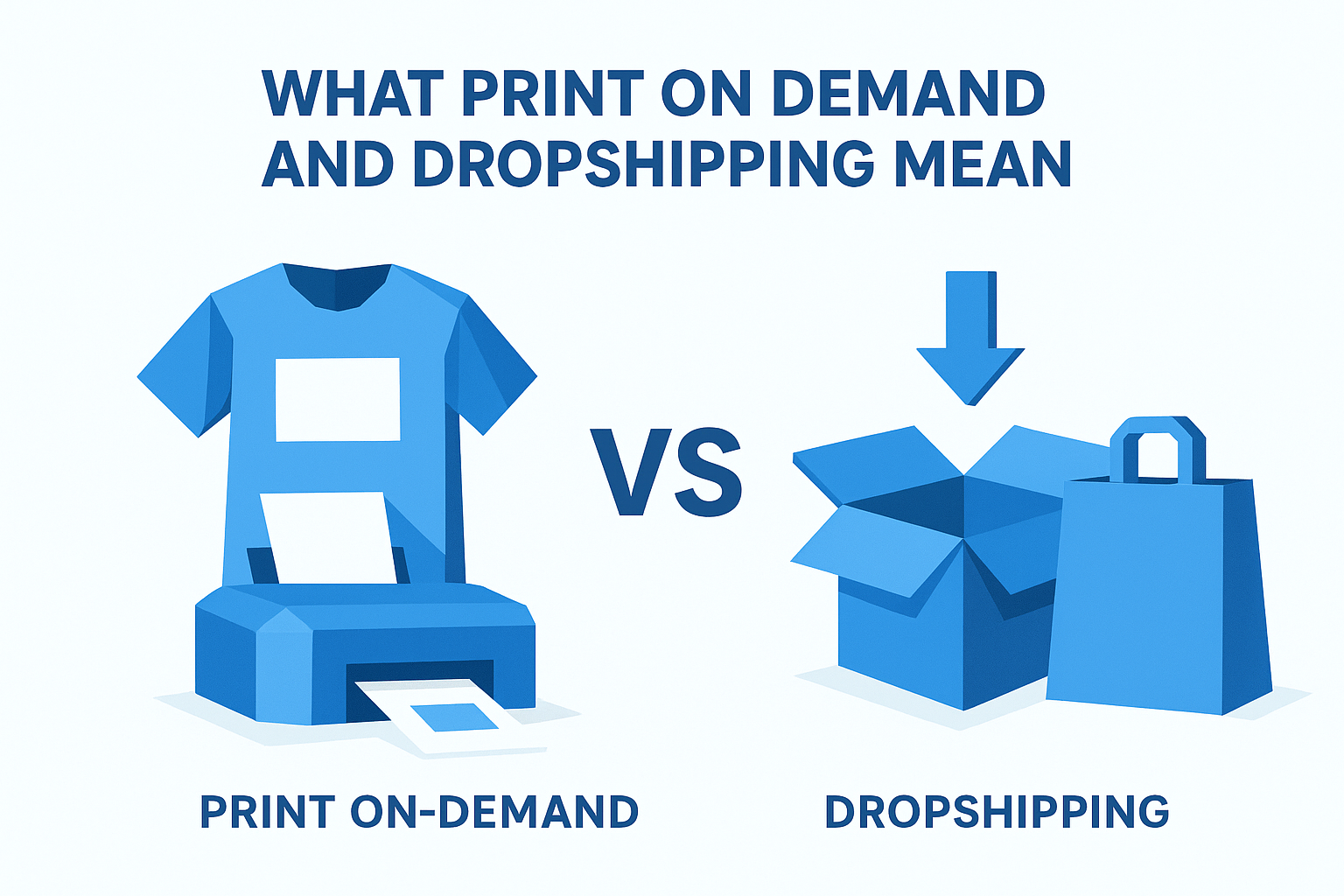 What print on demand and dropshipping mean