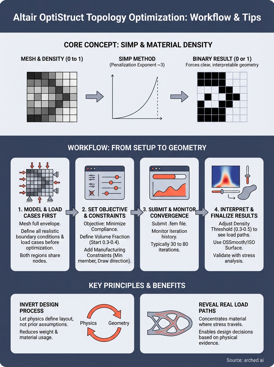 altair optistruct topology optimization infographic