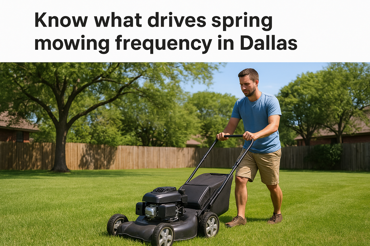 Know what drives spring mowing frequency in Dallas