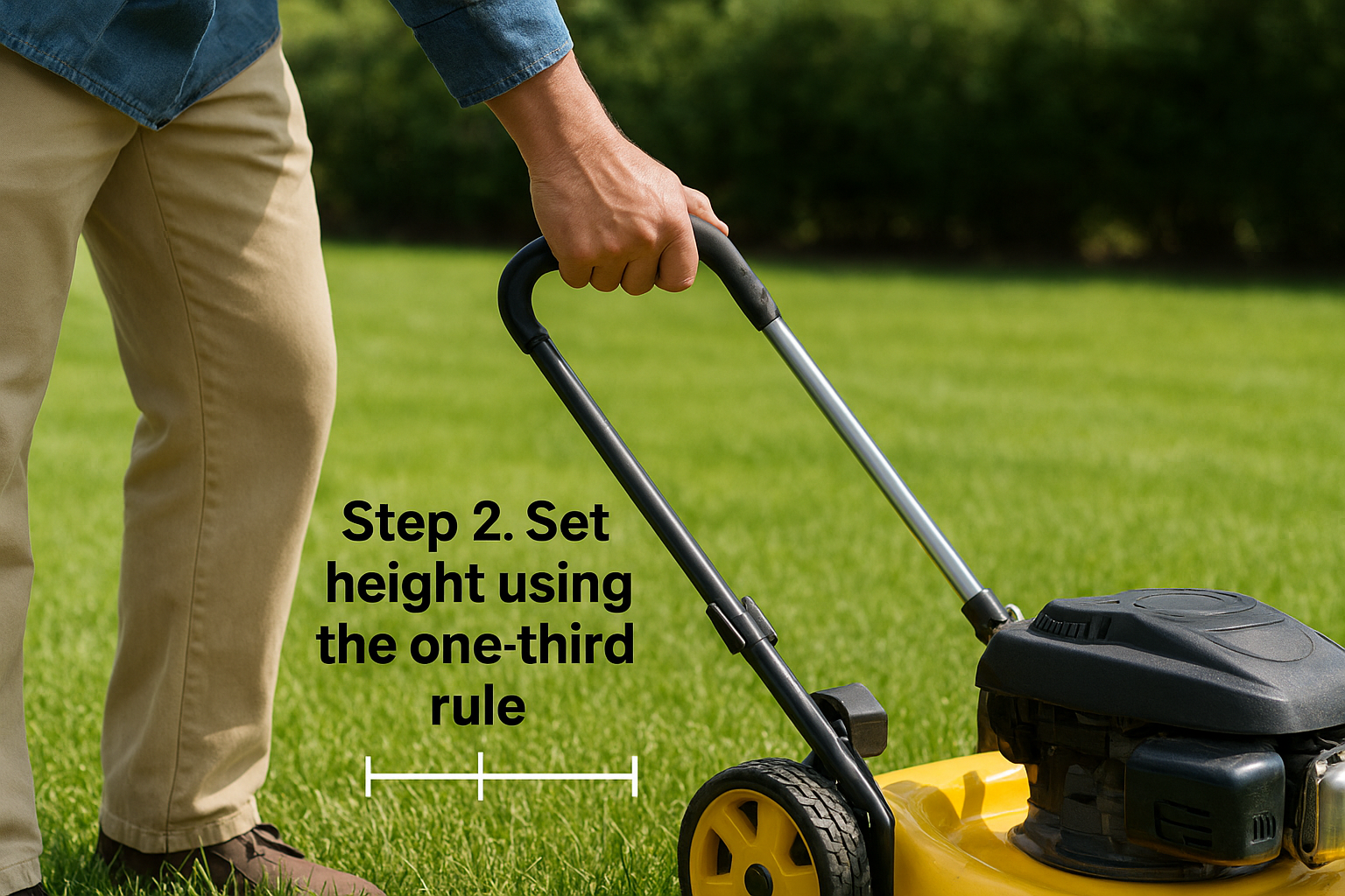 Step 2. Set height using the one-third rule