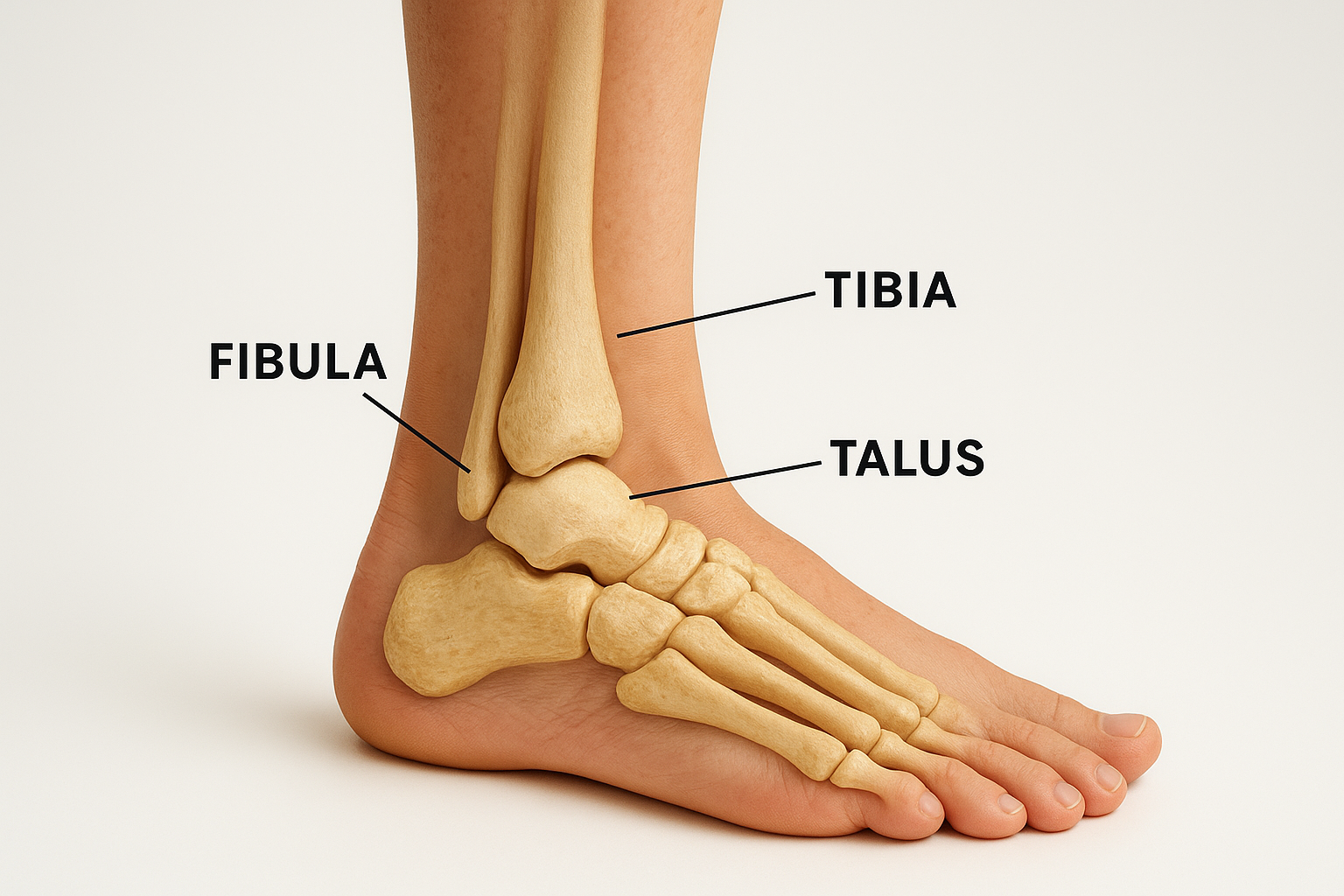 The three bones that form the joint