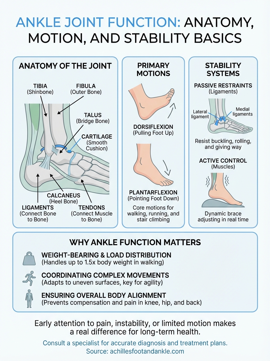ankle joint function infographic