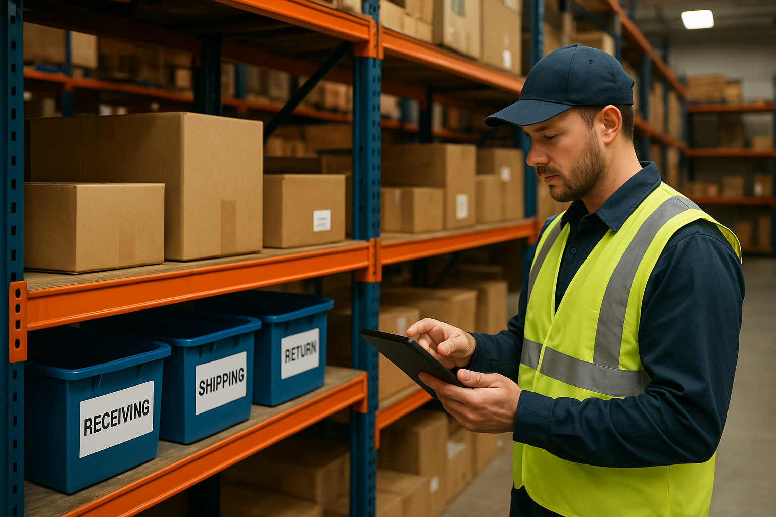 Define warehouses and bin locations