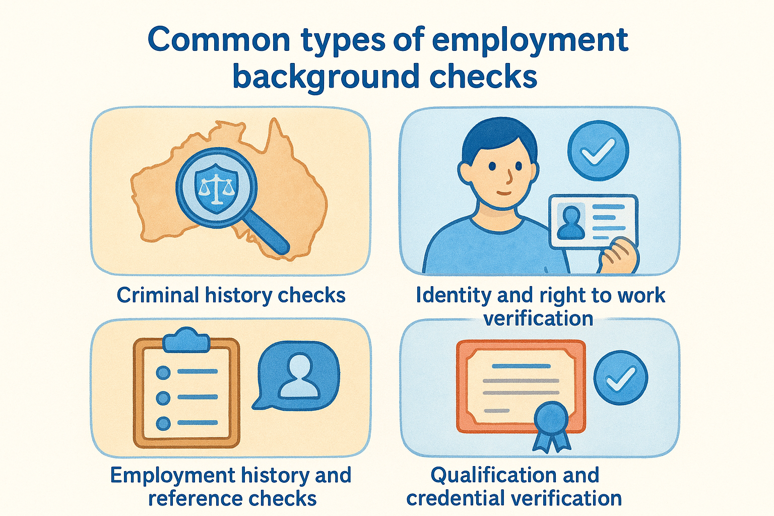 Common types of employment background checks