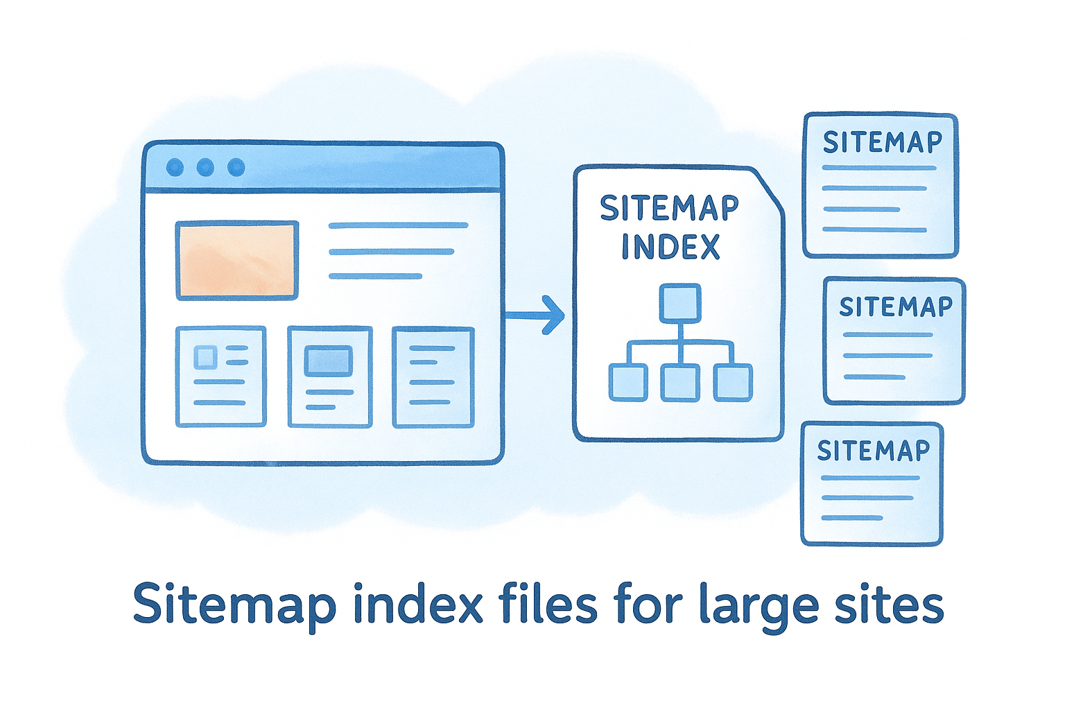 Sitemap index files for large sites