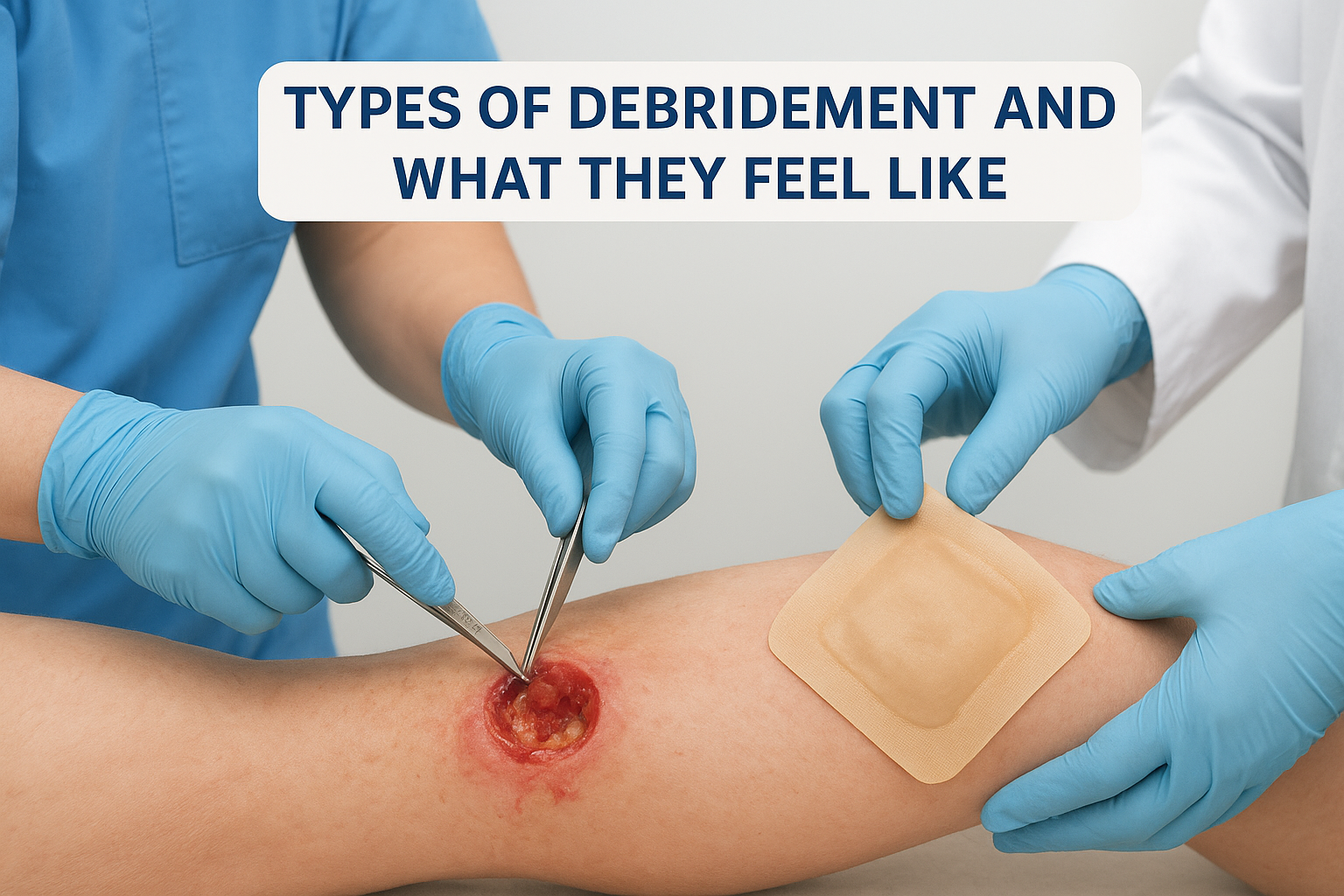 Types of debridement and what they feel like