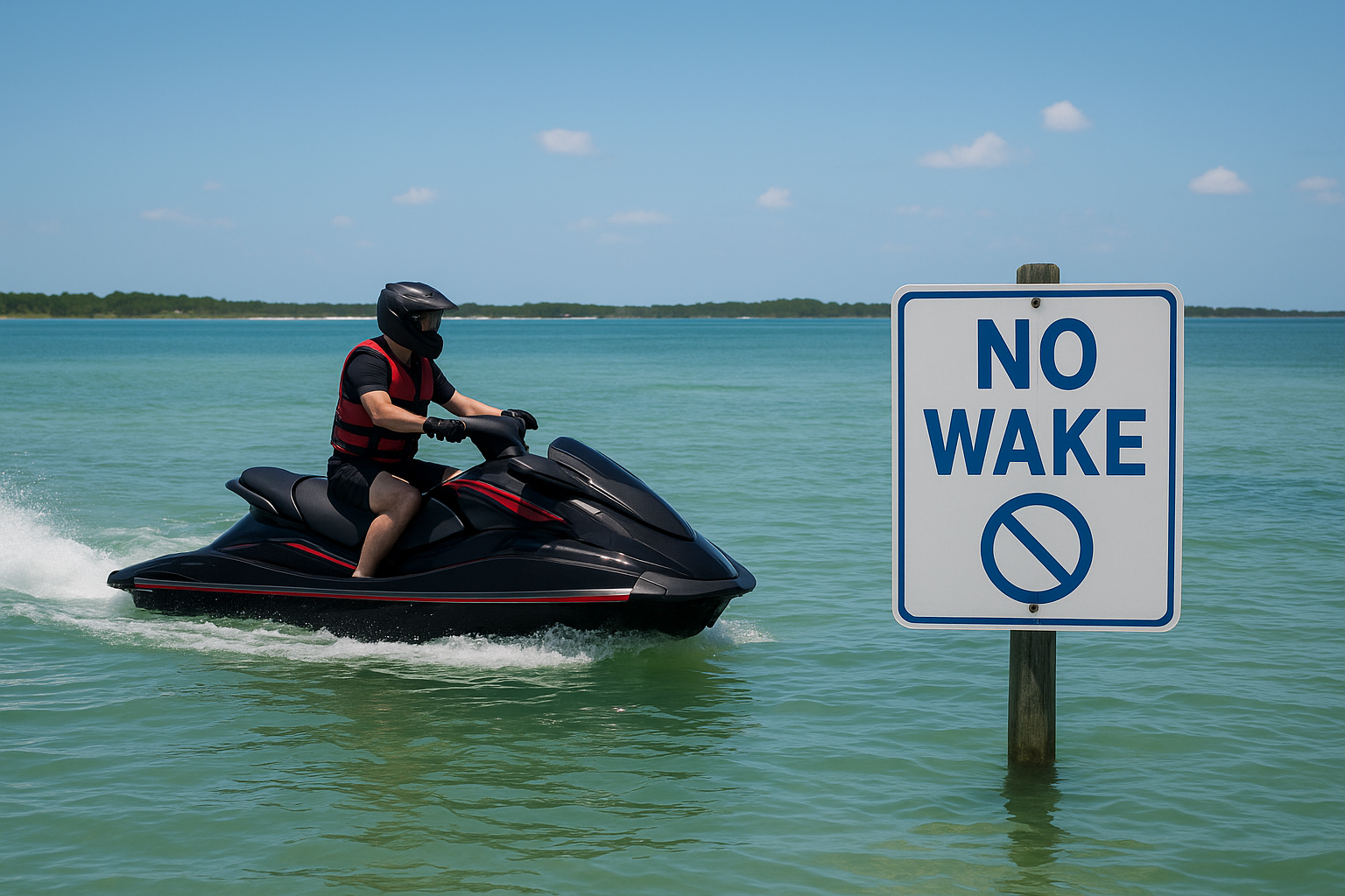 Speed zones and no-wake areas near Crab Island